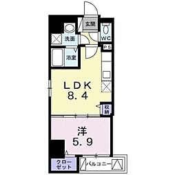 アン ノ アン グランデ 5階1LDKの間取り