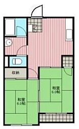 渡邊ビル 2DKの間取図画像