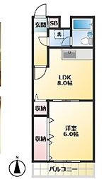 目白FT.ハウス 1LDKの間取図画像