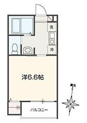 MELLAS淵野辺V 1Kの間取図画像