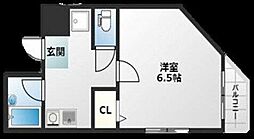 BILANCIA 2階1Kの間取り