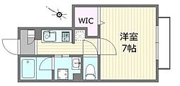 エムティーコート 1Kの間取図画像