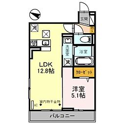 ソレイユラコリーヌ東川口 1LDKの間取図画像
