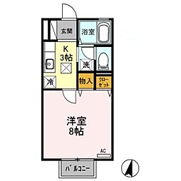間取図画像 1K