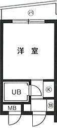 TOP新丸子4 ワンルームの間取図画像