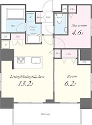 PARK RESIDENCE HARAJUKU 6階1SLDKの間取り
