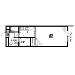 阪急箕面線 桜井駅 徒歩14分の賃貸アパート 1階1Kの間取り