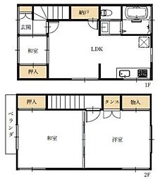 月島4丁目戸建て 3LDKの間取り