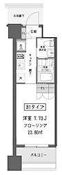 ガーデン蒲田 1Kの間取図画像