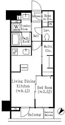 スターヒルズ関内 1LDKの間取図画像