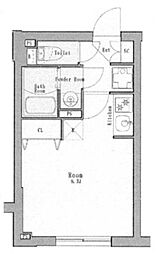 LEGALAND茗荷谷 2階ワンルームの間取り