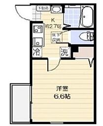 アイルグラン 1階1Kの間取り
