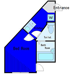 東急池上線 池上駅 徒歩10分の賃貸アパート 1階1Kの間取り