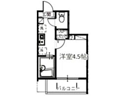 メディア中野島 1Kの間取図画像