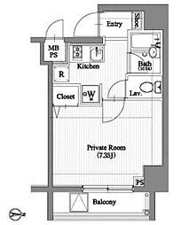 SIN-City錦糸町 1Kの間取図画像
