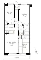 ネオハイツ元町 3LDKの間取図画像