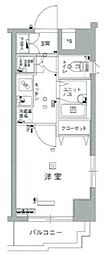 スカイコート後楽園壱番館 1Kの間取図画像