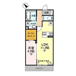 ラルゴ・エスポワール2 1LDKの間取図画像