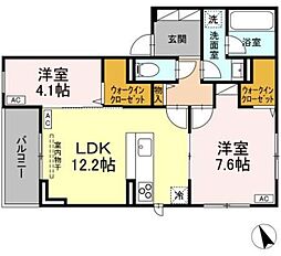 CASA de MaNa 吉祥寺 2LDKの間取図画像