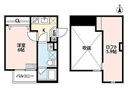 リヴァブル京都駅西 1階1Kの間取り