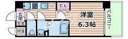 プレサンスブルーム東三国 1Kの間取図画像