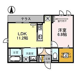D-room今川C 1LDKの間取図画像