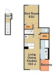 WIN12 2階1LDKの間取り