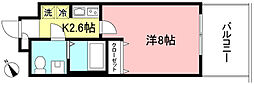 bono相模大野スカイフラッツ 1Kの間取図画像