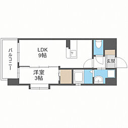 ＬＩＦＥＦＩＥＬＤ二日市駅前 3階1LDKの間取り