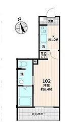 ＵＲＢＡＮ　ＭＩＬＬＳ 1階1Kの間取り