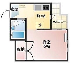 T.M・ハイツ 1Kの間取図画像