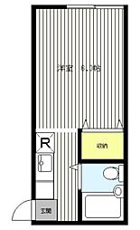 パークハイツ 1Kの間取図画像