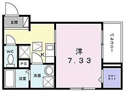 Ｓｗｅｅｔ Ｐ 1階1Kの間取り