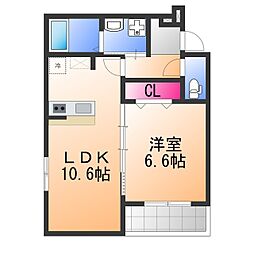フェニーチェ日東園 1LDKの間取図画像