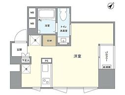 フレスカ代々木上原2 ワンルームの間取図画像