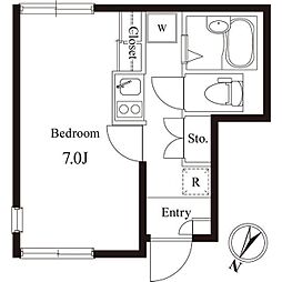 MIUふじみ野 1階1Kの間取り
