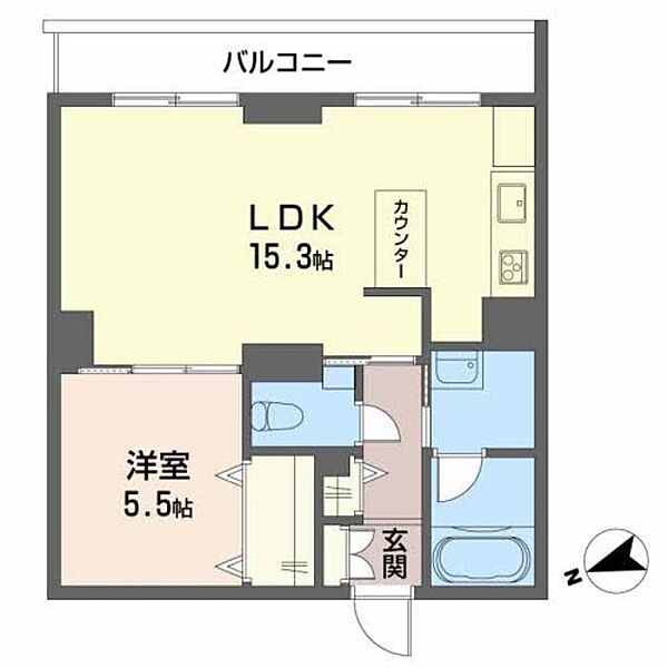 シャーメゾンコア大手町 103｜山形県山形市大手町(賃貸マンション1LDK・1階・49.35㎡)の写真 その2