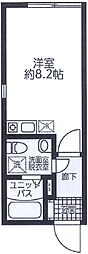 B.E.GRAND清澄白河 ワンルームの間取図画像