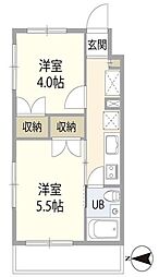 ヴェルドミール中延 2Kの間取図画像