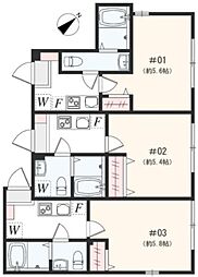 アザーレ・パッシオ矢部A 1階1Kの間取り