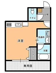 ブライトアボード ワンルームの間取図画像