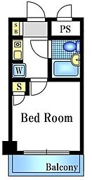 エルヴィーナ多摩川 1階1Kの間取り