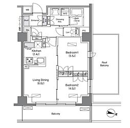 ソライエアイル練馬北町 2LDKの間取図画像