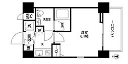エクセリア芝大門 1Kの間取図画像