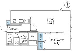 Lapule 明大前 3階1LDKの間取り