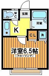 グレイス大原 1階1Kの間取り