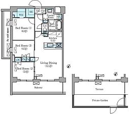 間取図画像 3LDK
