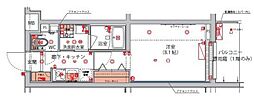 ハーモニーレジデンス新宿ザノース 1Kの間取図画像