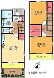 アネックス弐番館 1階2DKの間取り