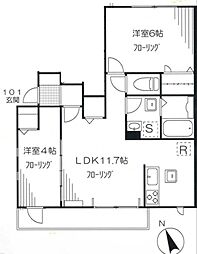 クラインベイシス 2LDKの間取図画像